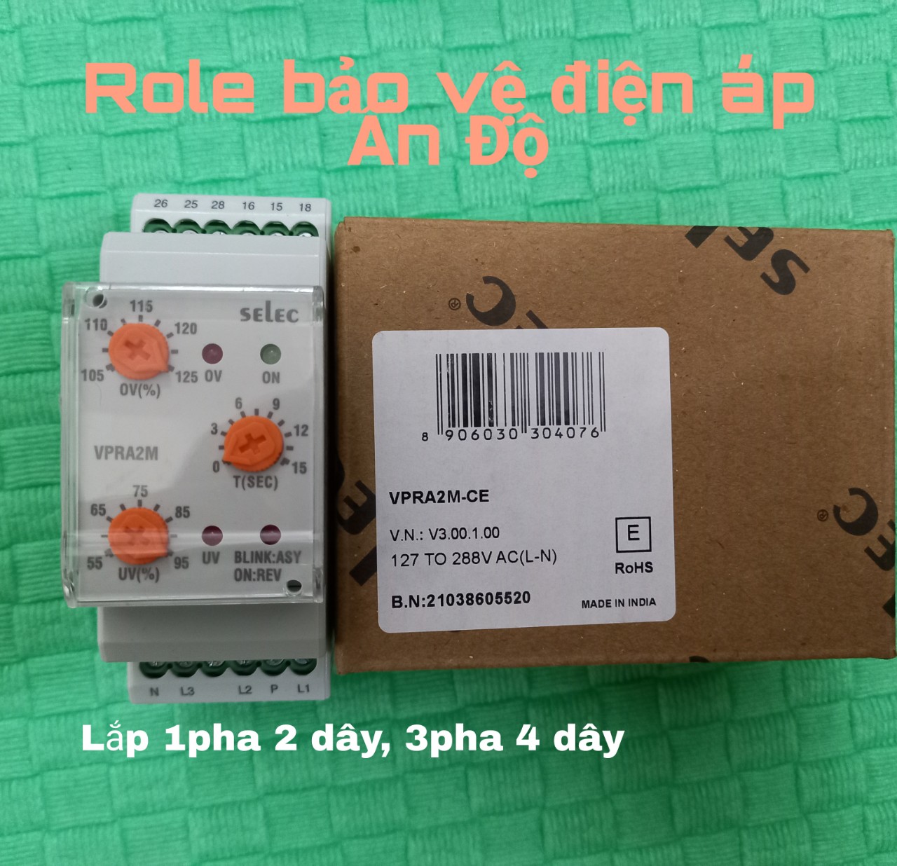 Role điện áp selec vpra2m