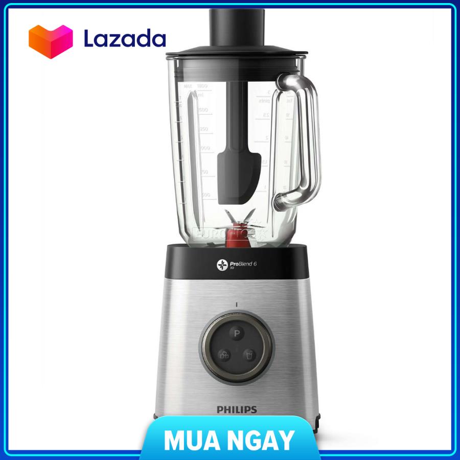 [HCM]Máy xay sinh tố Philips HR3652 - Hàng nhập khẩu Chất liệu cối xay bằng Thủy tinhThân chính bằngKim loạiCông suất 1400W Điện áp 200-230 V Kích thước  (D x R x C) 21 x 31 x 43.5 cm