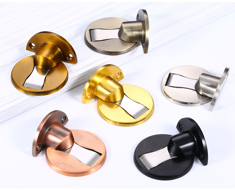 Chặn cửa nam châm đế mỏng, hít cửa inox 304 bền đẹp chống va đập tiện dụng - TRÒN