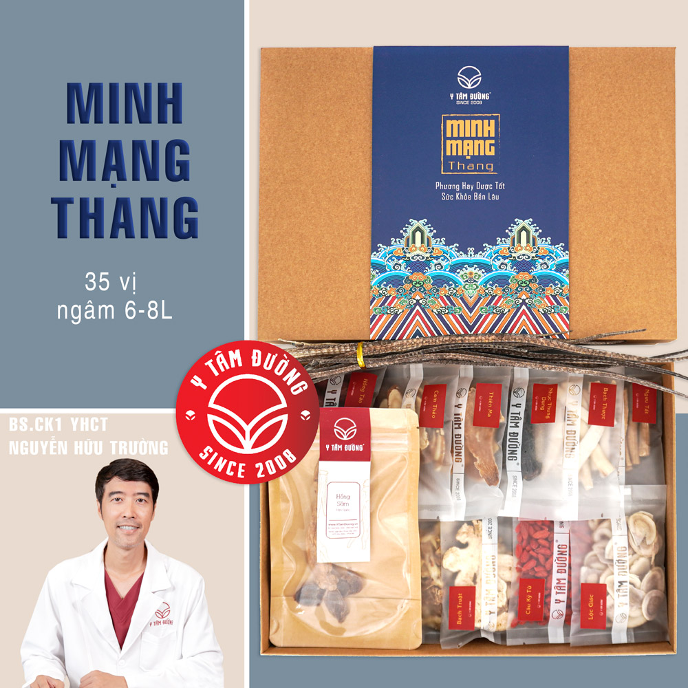 Minh Mạng Thang 35 vị ngâm rượu, có Hồng Sâm Hàn Quốc - Dược Liệu Cao Cấp