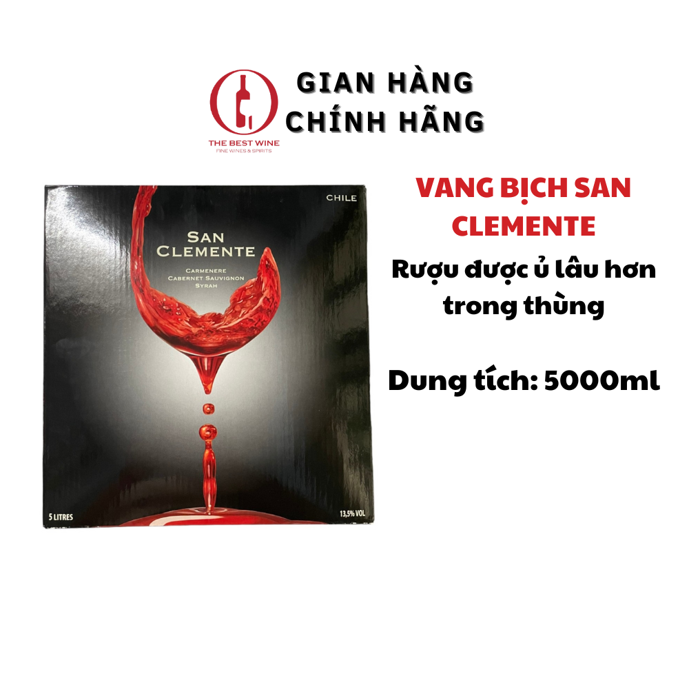 Vang Bịch Chile San Clemente 3L & 5L Nhập Khẩu