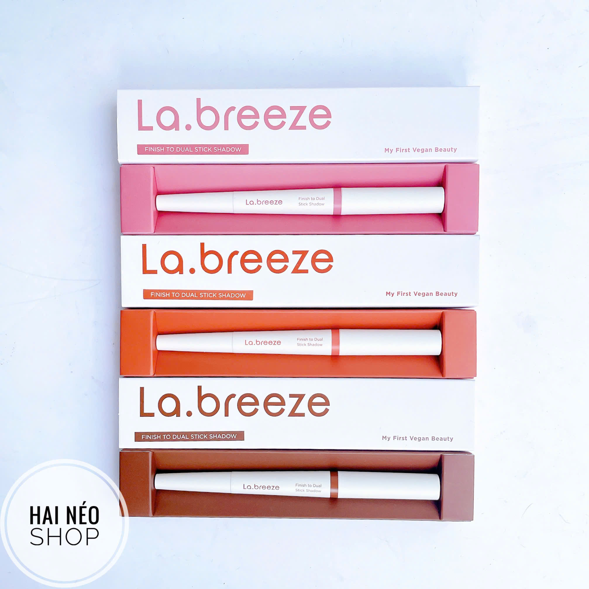 [DATE 22/05/2027] Bút gel kẻ mắt & sáp nhũ mắt 2 đầu chống trôi La.breeze Finish To Dual Stick Shadow (Hàn)