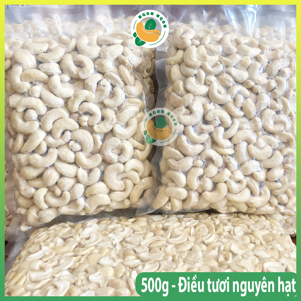 500g Hạt điều tươi nhân trắng nguyên hạt