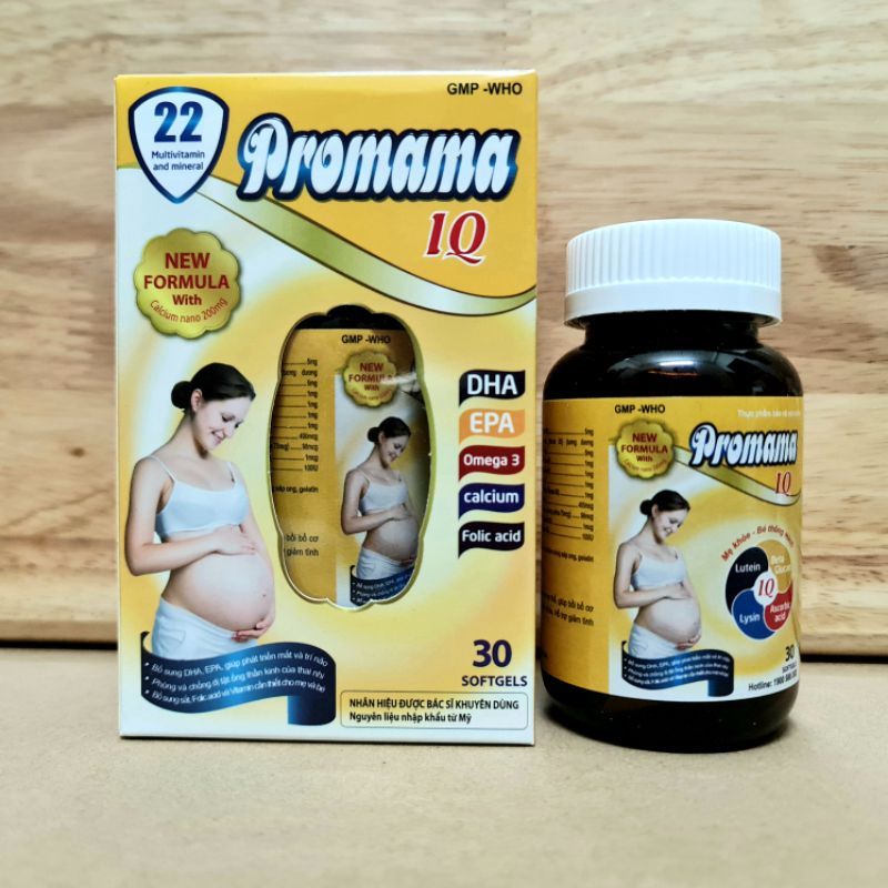 Promama IQ bổ sung vitamin cho mẹ bầu Bổ sung DHA