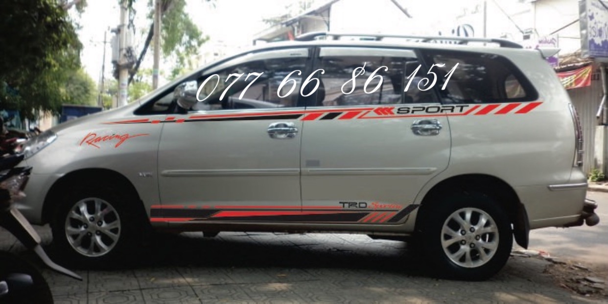 Tem dán sườn xe innova mẫu mới