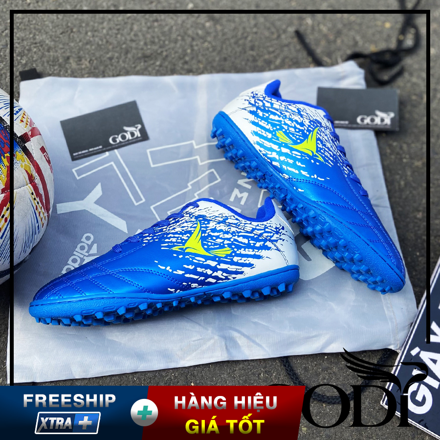 Giày bóng đá nam - Giày đá banh sân cỏ nhân tạo đẹp giá rẻ có size 44 đặc biệt size 45 chân bè - Godi Sport