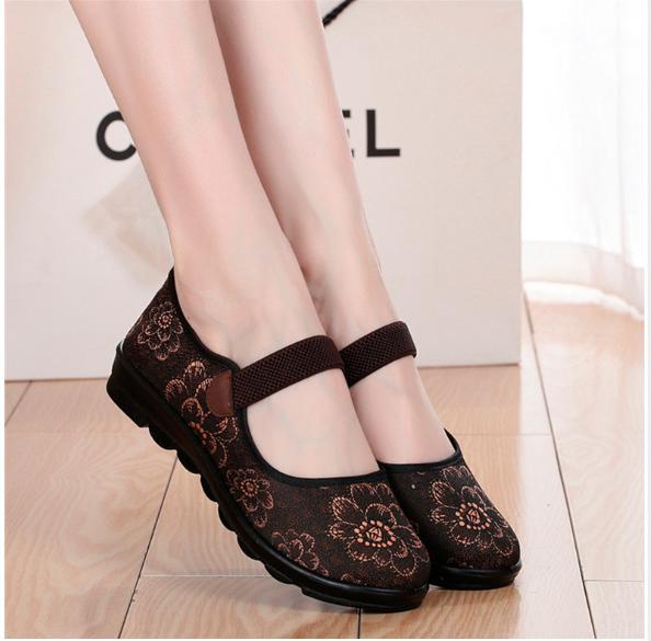 Giày Nữ Trung Tuổi Thiết Kế Họa Tiết Đẹp Mắt ,Ôm Chân, Siêu Nhẹ