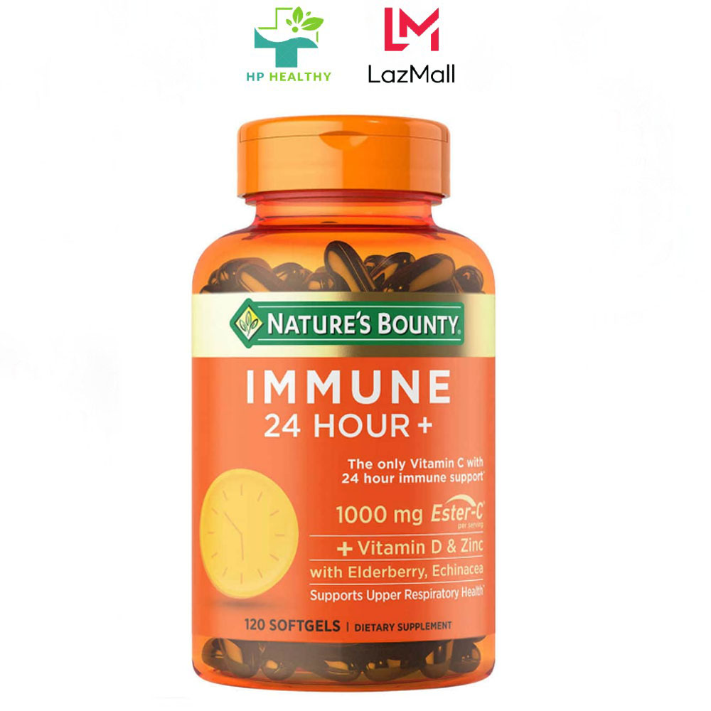 Viên uống hỗ trợ miễn dịch Nature s Bounty Immune 24 Hour+, 120 Viên