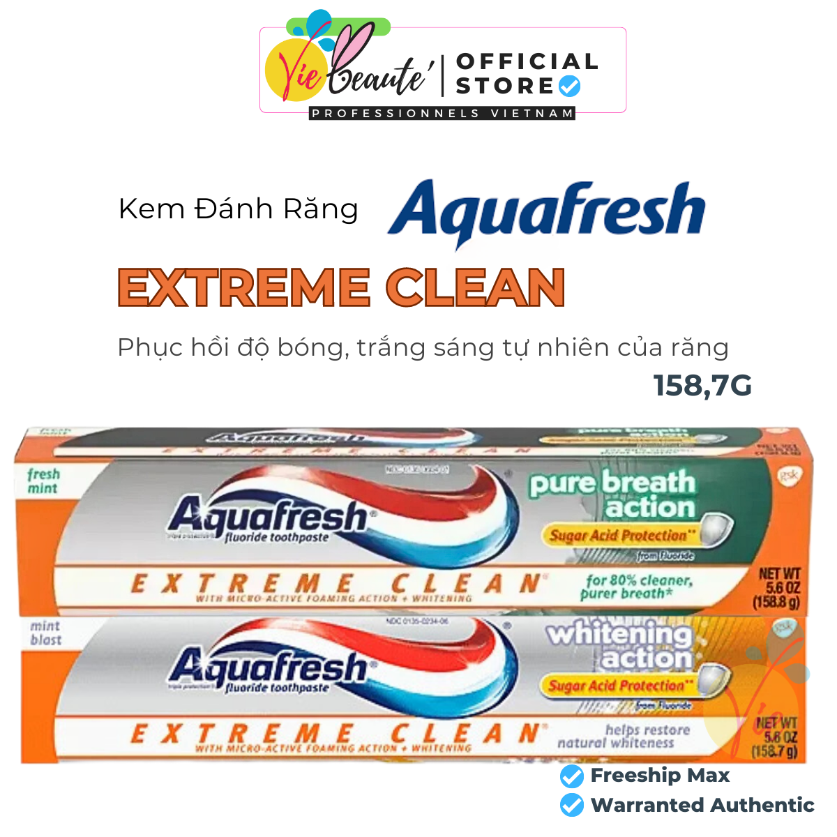 Aquafresh Extreme Clean toothpaste