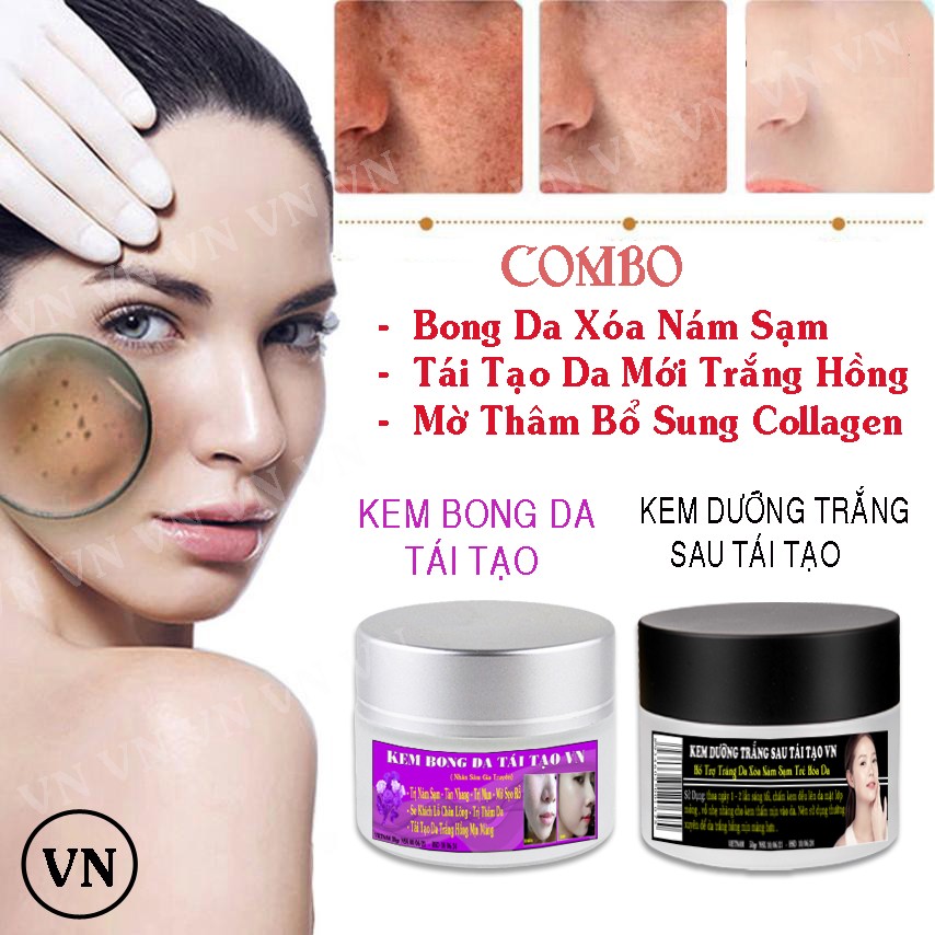 [HCM]Combo Kem Bong Da Tái Tạo + Kem Dưỡng Trắng Sau Bong VN