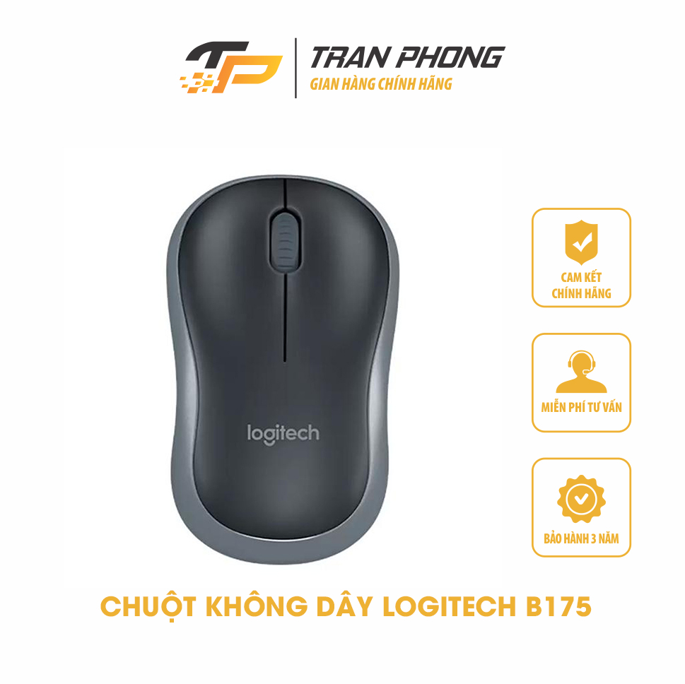 Chuột không dây Logitech B175 - Hàng Chính Hãng