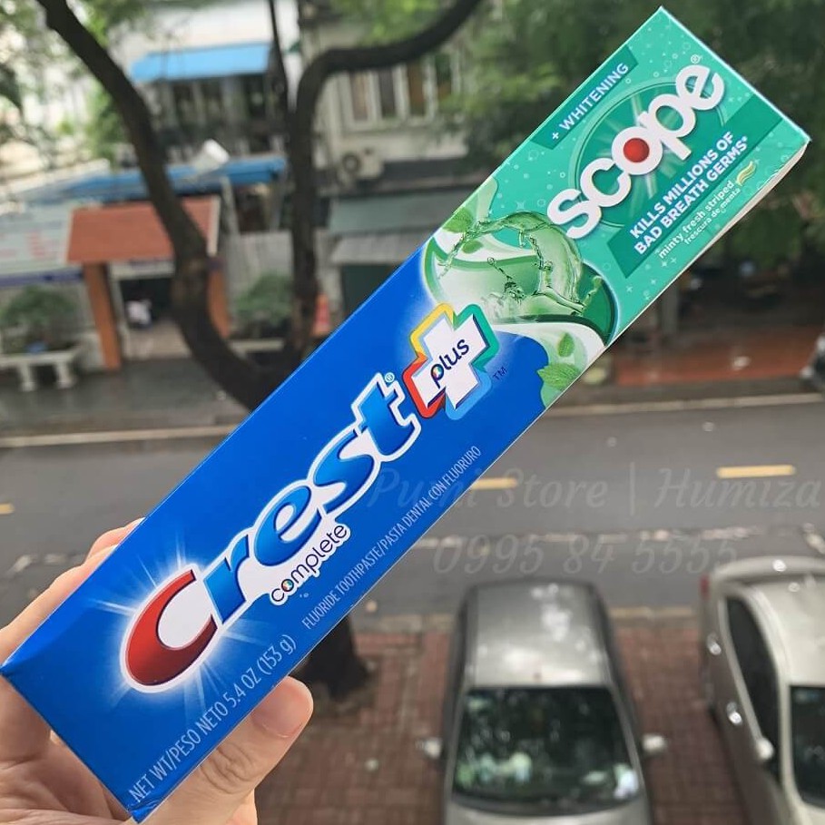 Kem đánh răng Crest Complete Whitening + Scope Outlast 153g [Hàng Mỹ]