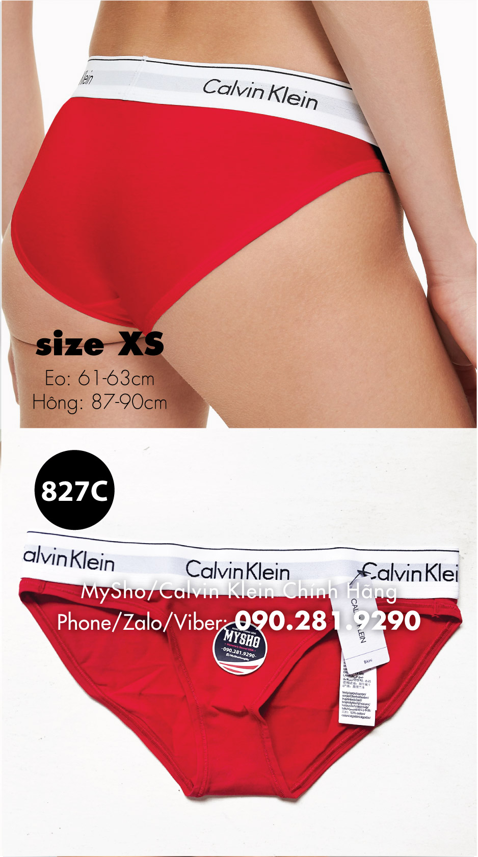 [Size XS] Quần Lót CK Nữ với chất liệu cotton co giãn và thấm hút tốt, Kiểu dáng gợi cảm và sexy. Chính hãng Mỹ