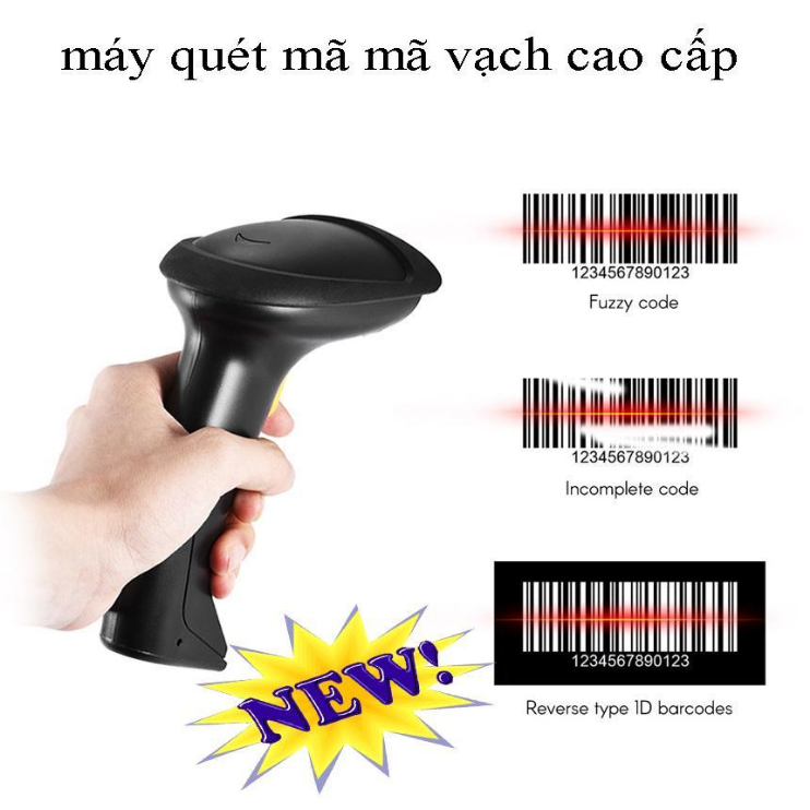 [HCM][Xả Kho] Máy Bắn Mã Vạch Không Dây Cao Cấp Cực Nhanh Quét Mã Vạch Hàng Hóa Công Nghệ Laser Tiên Tiến Nhanh Chóng - Hiệu Quả- Chính xác - Tiết Kiêm Thời Gian Công Sức Tiền …