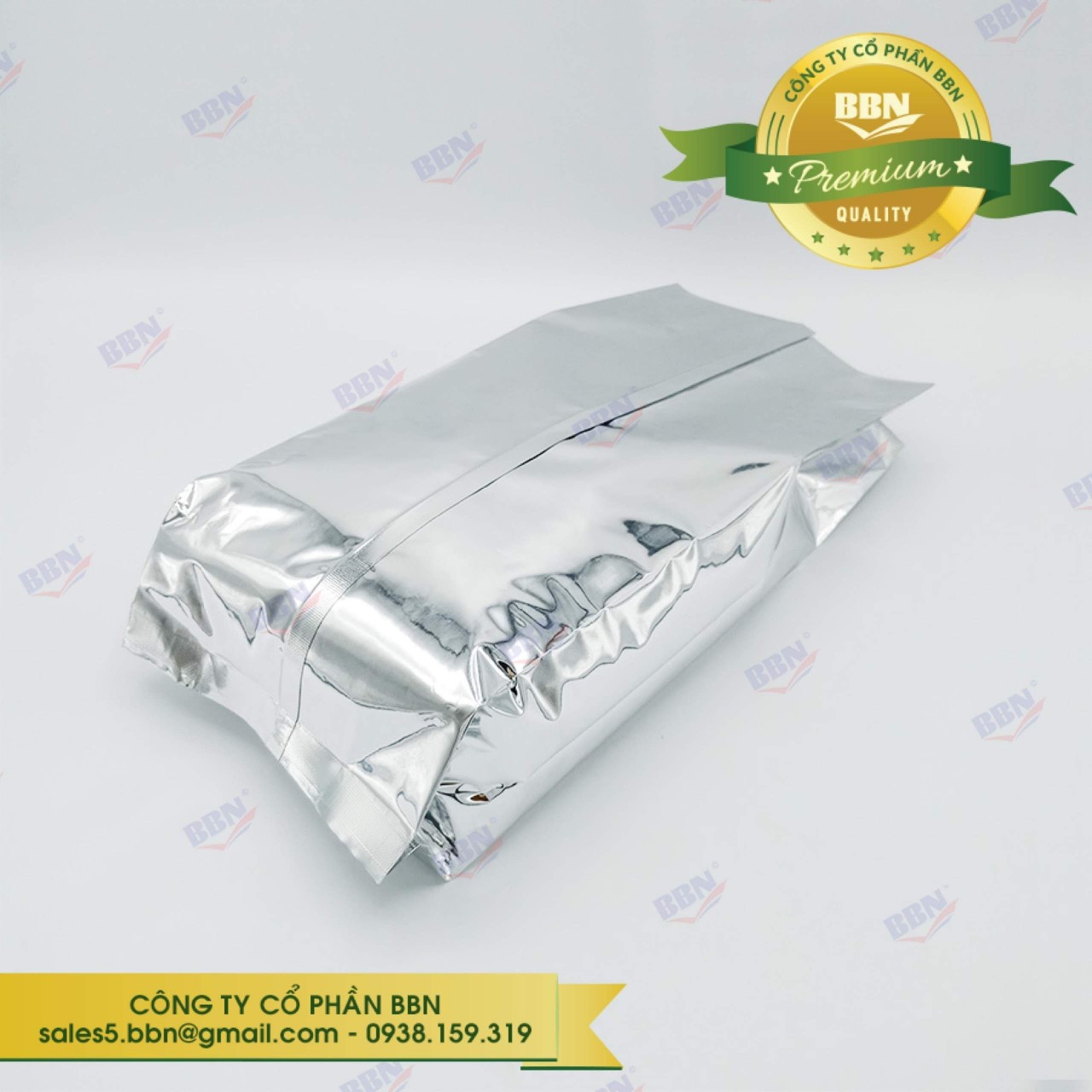 10kg - Túi bạc xếp hông đựng cà phê 1kg 14x34cm( 1kg)
