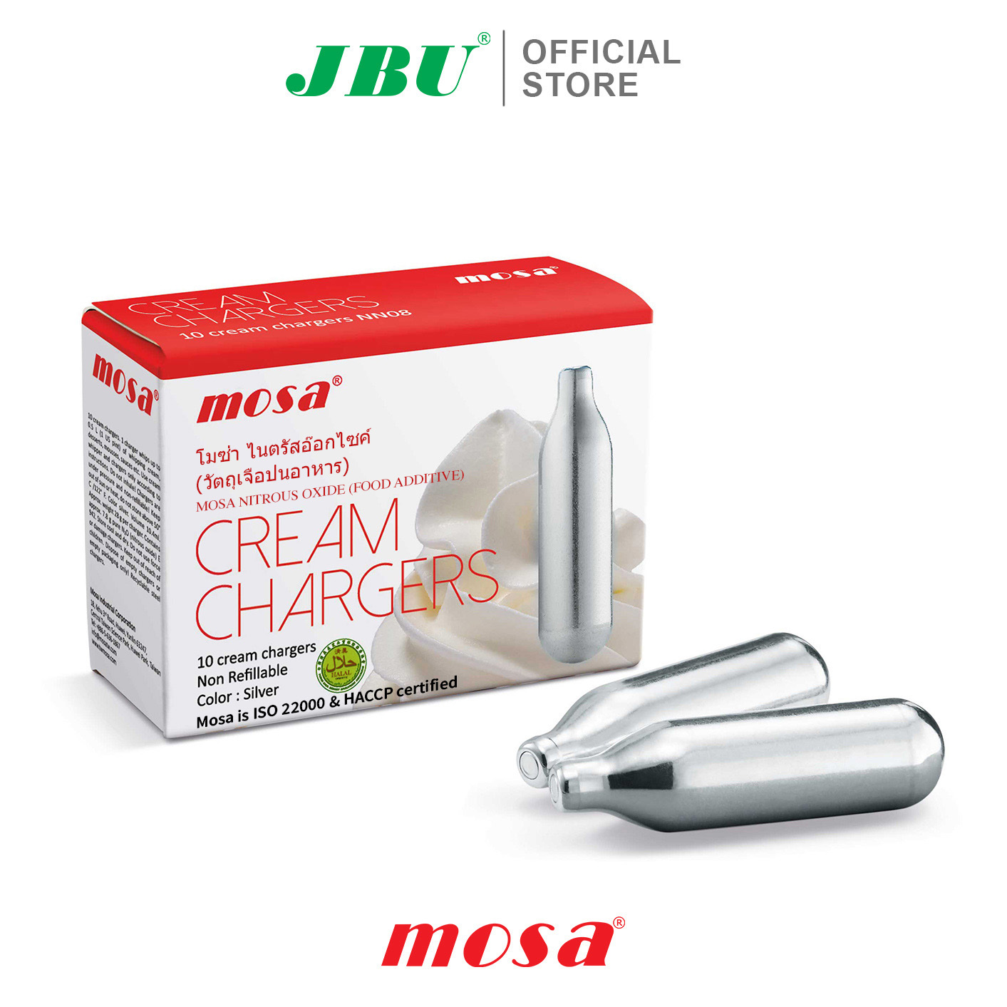 Gas làm kem MOSA N2O Cream Charger cho Bình xịt kem