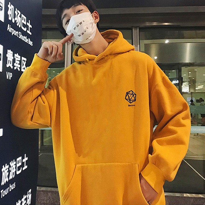 [HCM]Áo Hoodies Nam Nữ Dài Tay Phối Mũ In Hình Lập Phương Kiểu Dáng Thể Thao Trẻ Trung hottrends