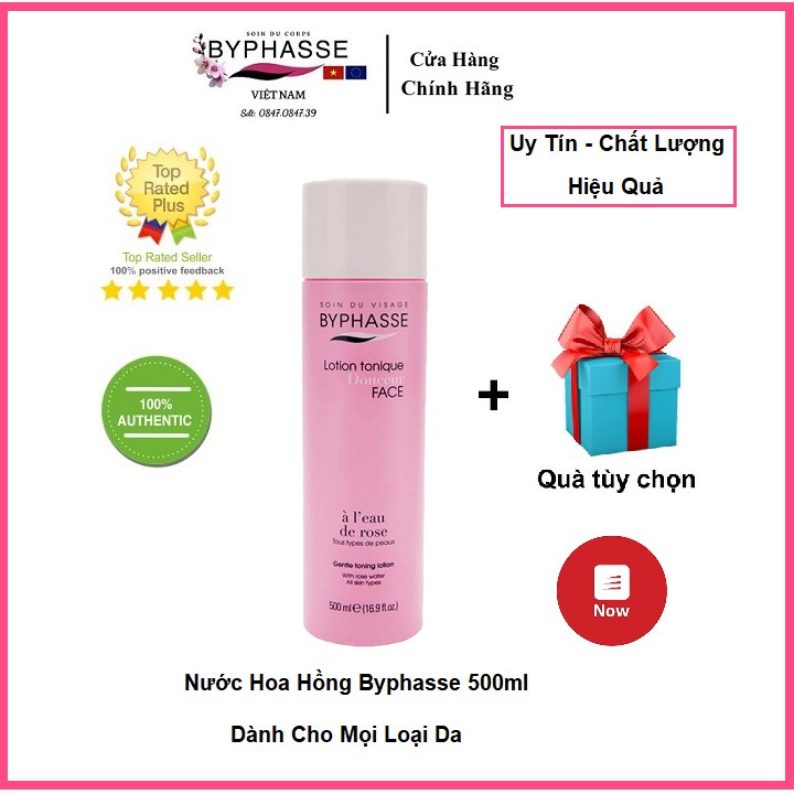 Nước hoa hồng byphasse 500ml dành cho mọi loại da