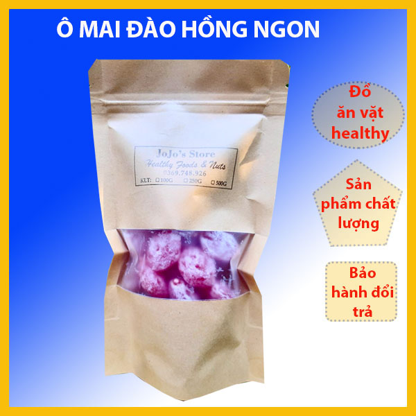 Ô mai đào hồng không hạt, Đồ ăn vặt, Món ăn tết 250g