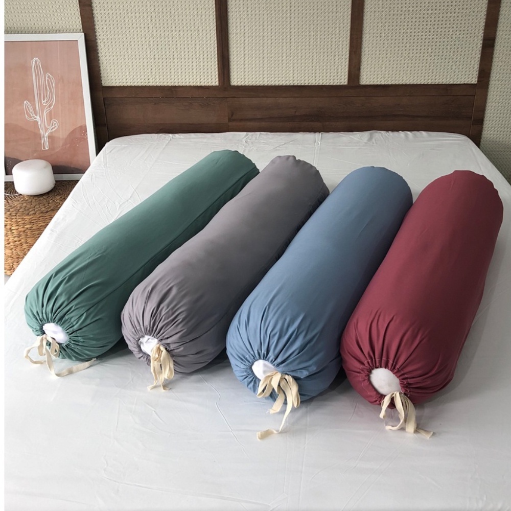 Vỏ gối ôm Cotton Tici trơn kích thước 35x100cm