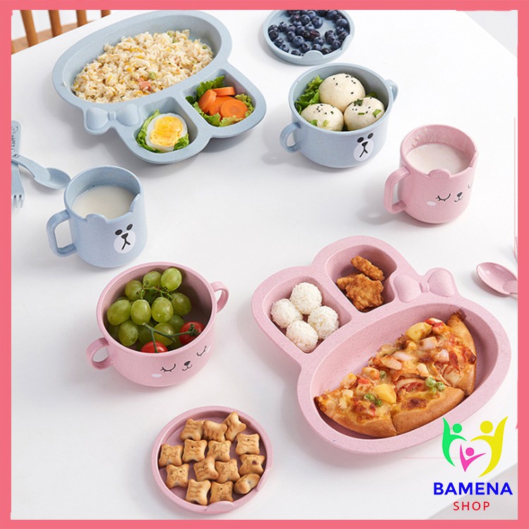 Khay ăn dặm lúa mạch hình thỏ giúp bé ăn ngon miệng AD08
