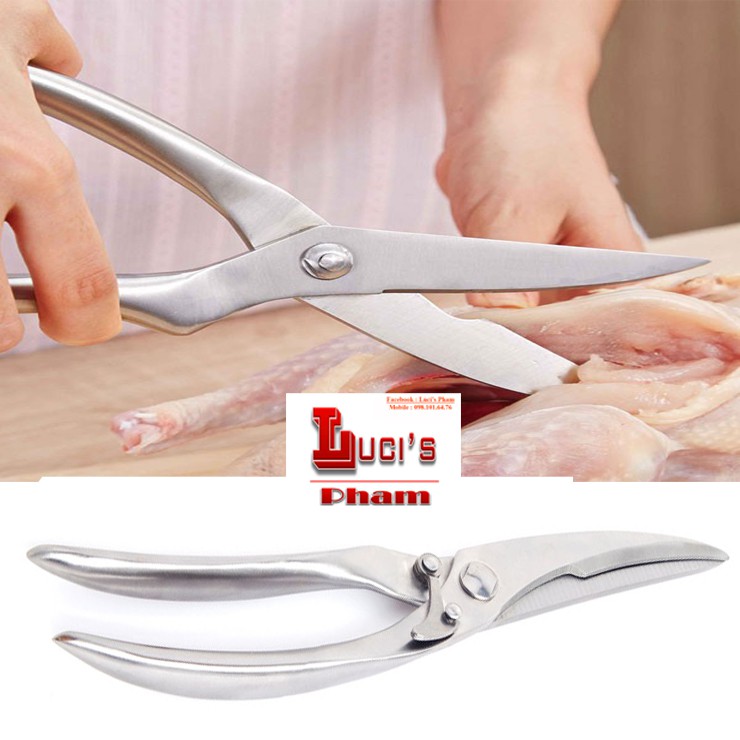 Kéo Cắt Gà 100% Inox Cao Cấp Siêu Sắc