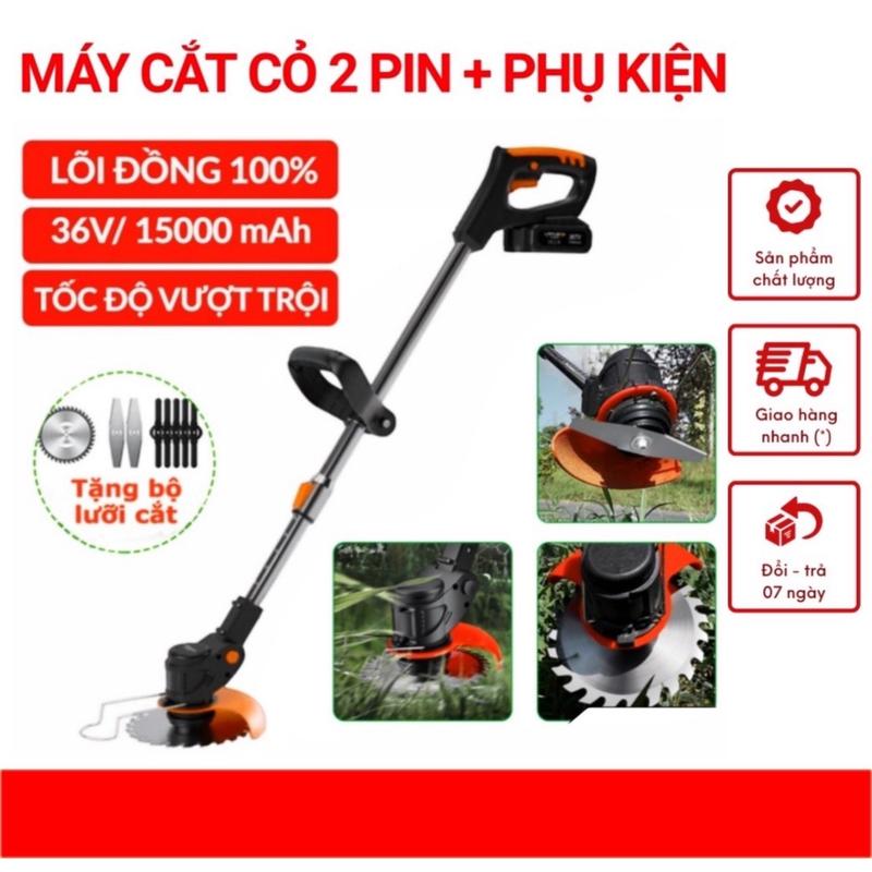 Máy cắt cỏ cầm tay, dùng pin Hitachi tặng bộ 8 lưỡi cắt bảo hành 12 tháng