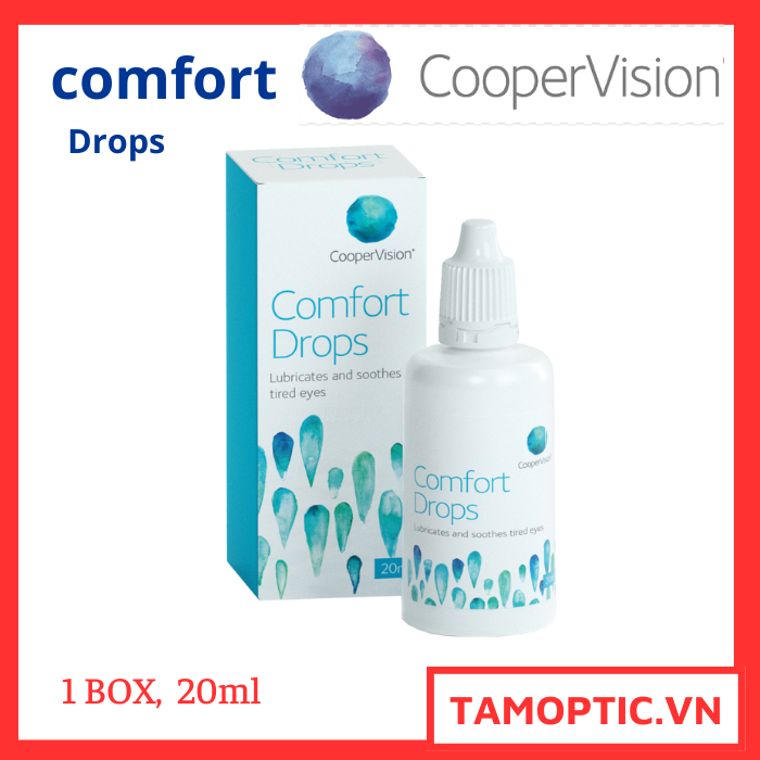 [eye drops] Dung Dịch nhỏ mắt làm dịu, tái tạo độ ẩm và sạch mắt Comfort Drops 20ml-CooperVision