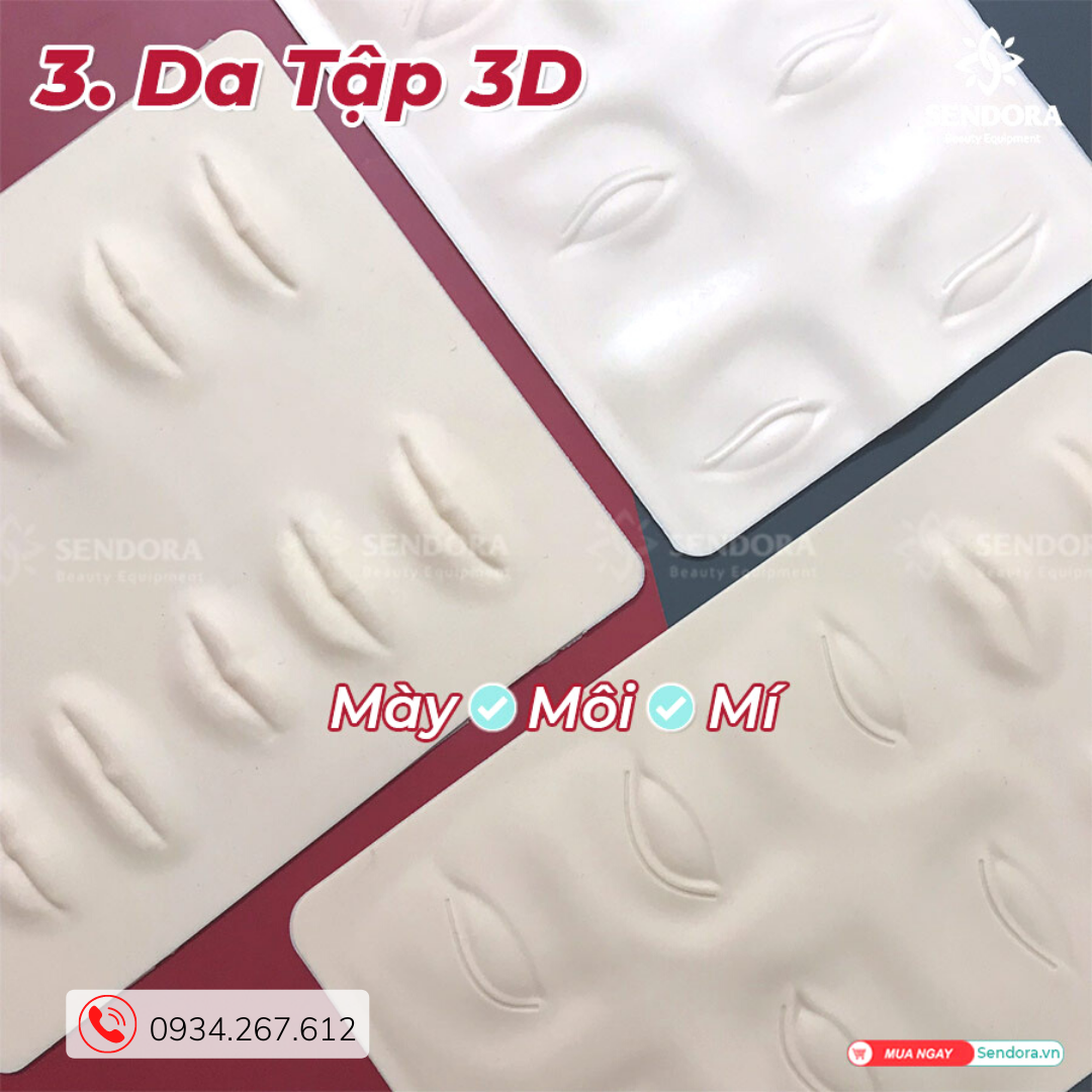 [HCM]Da giả 3D tập phun xăm - Hình khuôn mặt
