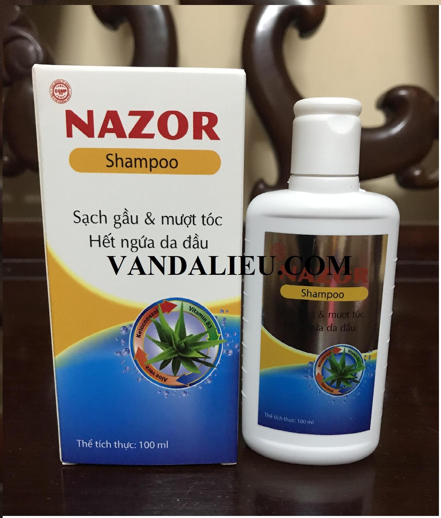 NAZOR SHAMPOO 100ML. SẠCH GẦU, HẾT NGỨA DA ĐẦU, SẠCH BÃ NHỜN TRÊN TÓC