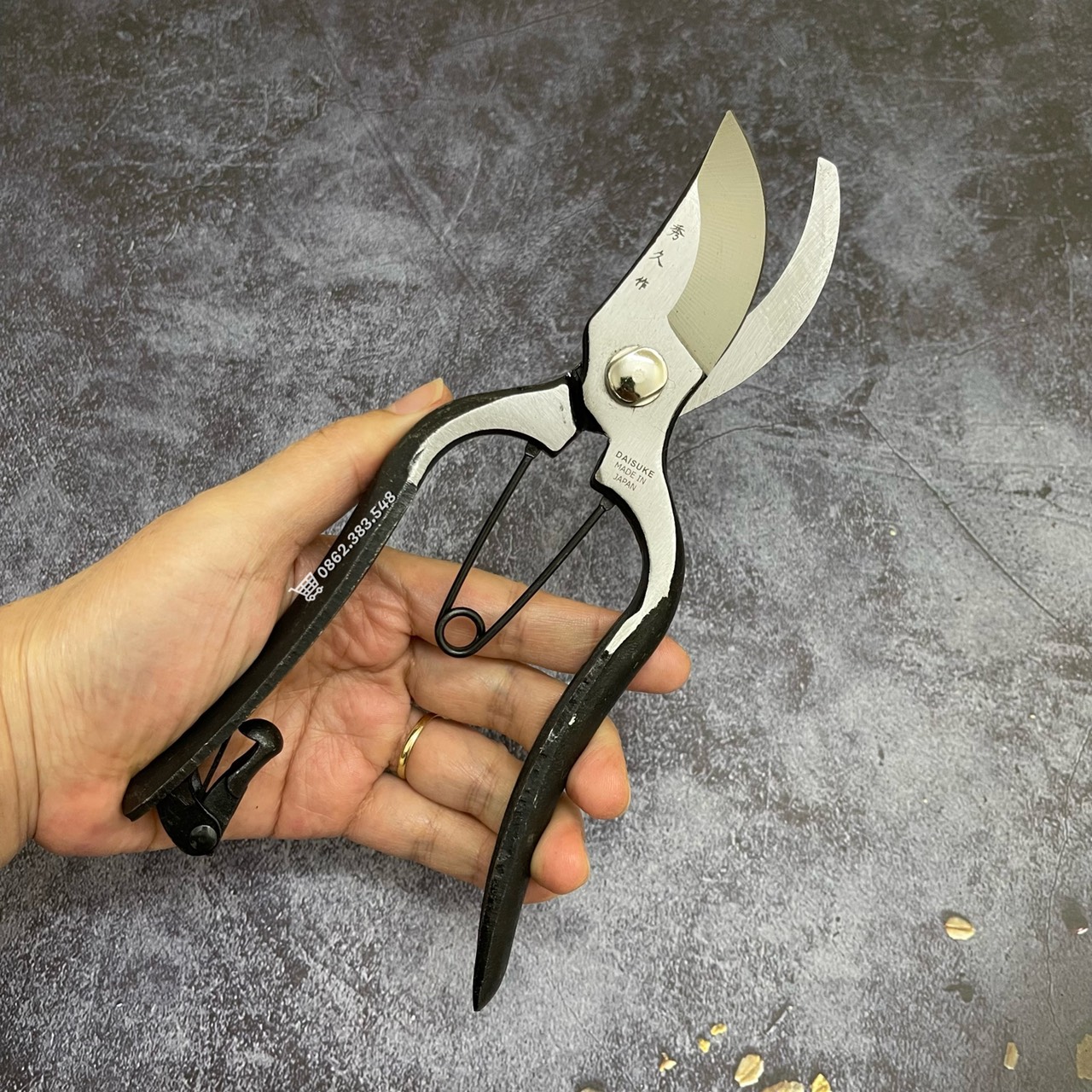 [TẶNG LÒ XO] Kéo cắt tỉa cây Nhật Bản thép đen đúc nguyên khối chuyên cắt tỉa cây cảnh bonsai