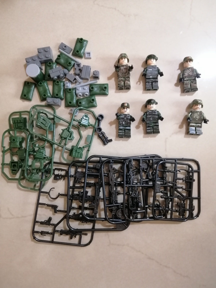 Combo 6 lính quân đội nhân vật đồ chơi non lego p3