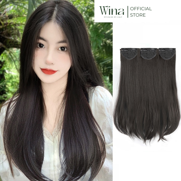 Tóc giả kẹp nối 3 tép wina thẳng dài cúp đuôi 45cm - 60cm tkn-03