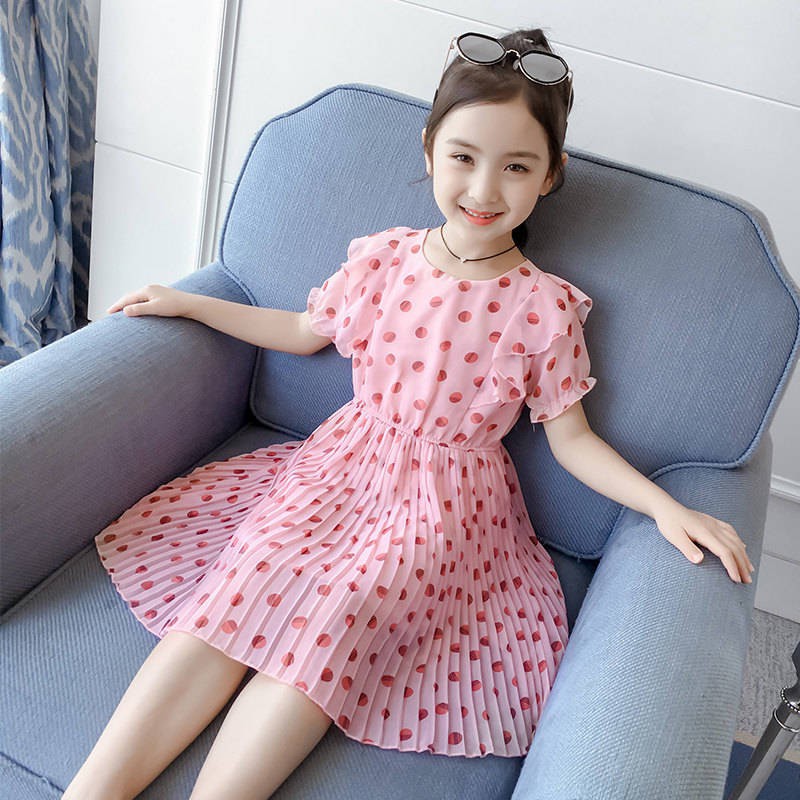 Váy Đầm Voan Xòe Chấm Bi Cho Bé Gái (N00156)