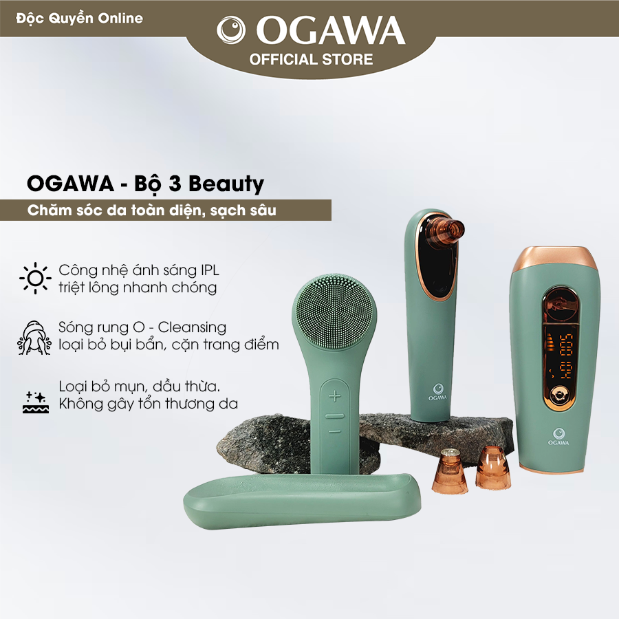 Bộ 3 làm sạch da hoàn hảo ogawa beauty