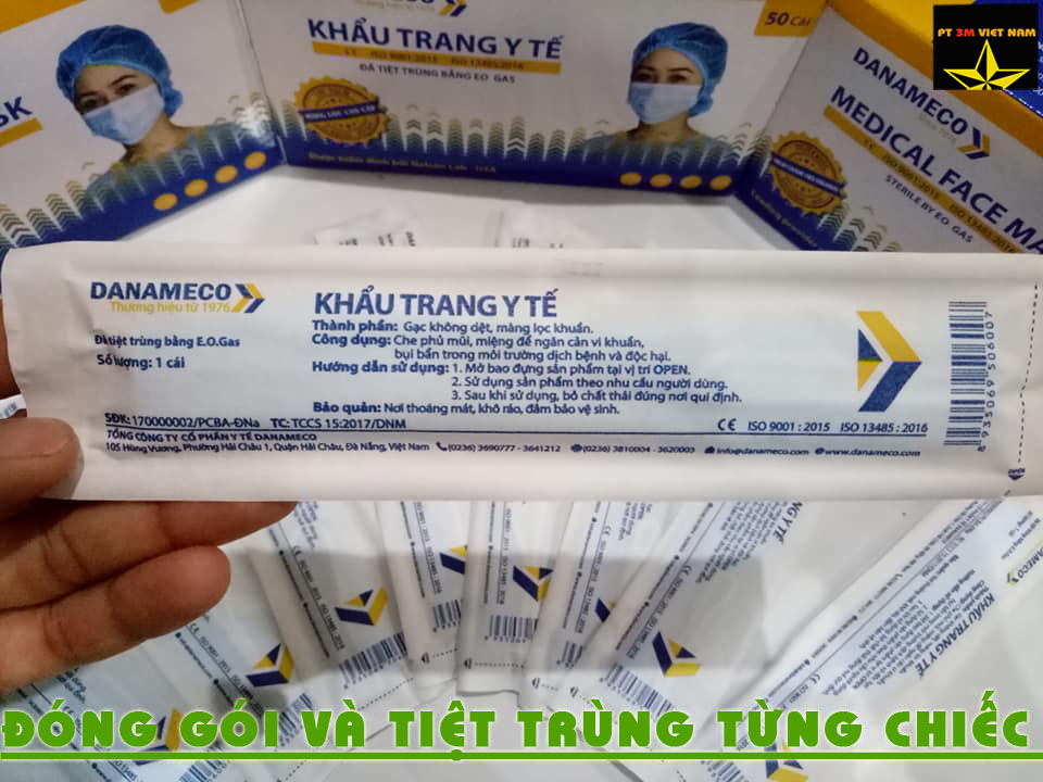 Khẩu trang y tế cao cấp DANAMECO tiệt trùng từng chiếc
