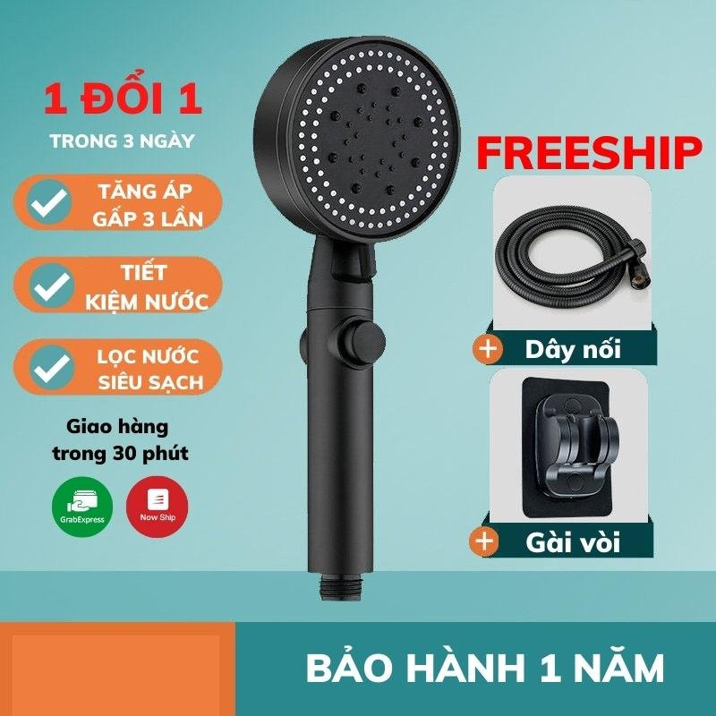 Vòi Hoa Sen Vòi Sen Tăng Áp Không Gỉ 5 Chế Độ Nước SUN.Z T888