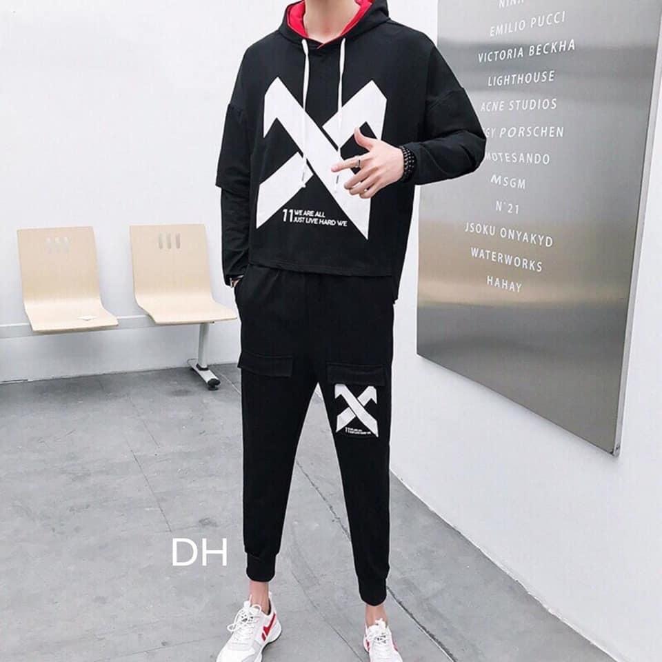 Bộ Nỉ Nam Thu Đông Chất Liệu Nỉ Bóng Lót Lông Mền Mịn - Bô thể Thao Nam Thu Đông - KStore – BD52 - Ảnh Thật ( tặng tất Khử mùi )