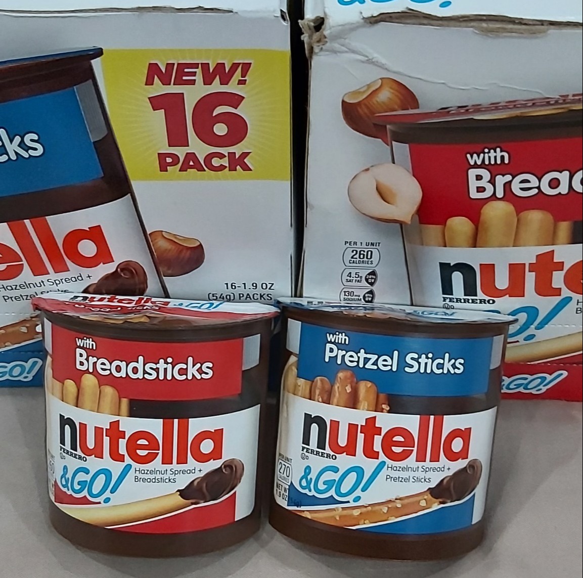 Combo 2 Hủ Bánh quy chấm socola Nutella & Go Mỹ - Date T3/2022