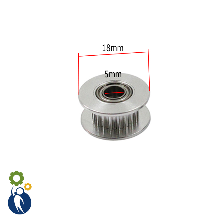Buly, puly, pulley vòng bi trục 5mm - 20 răng