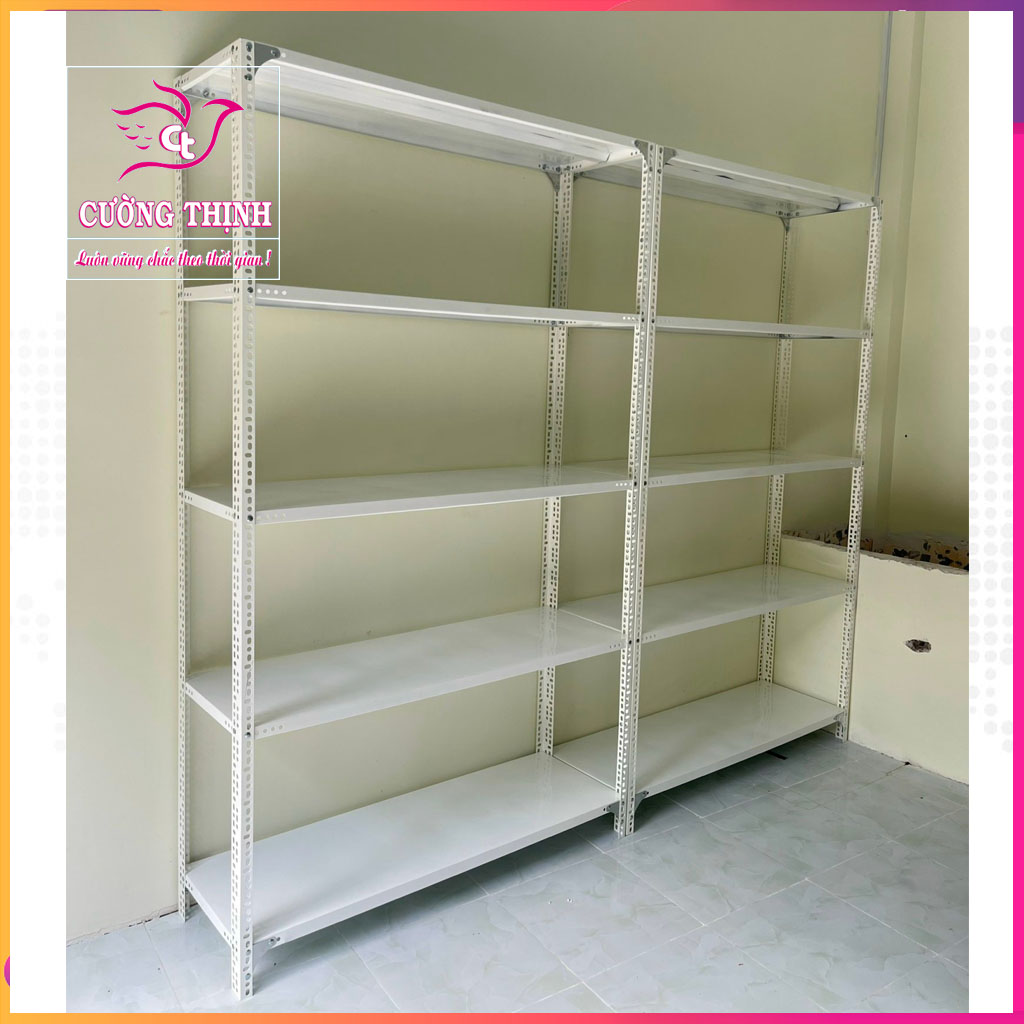 Kệ sắt v lỗ đa năng | cao 1m8, ngang 1m, rộng 0.4m - 5 tầng