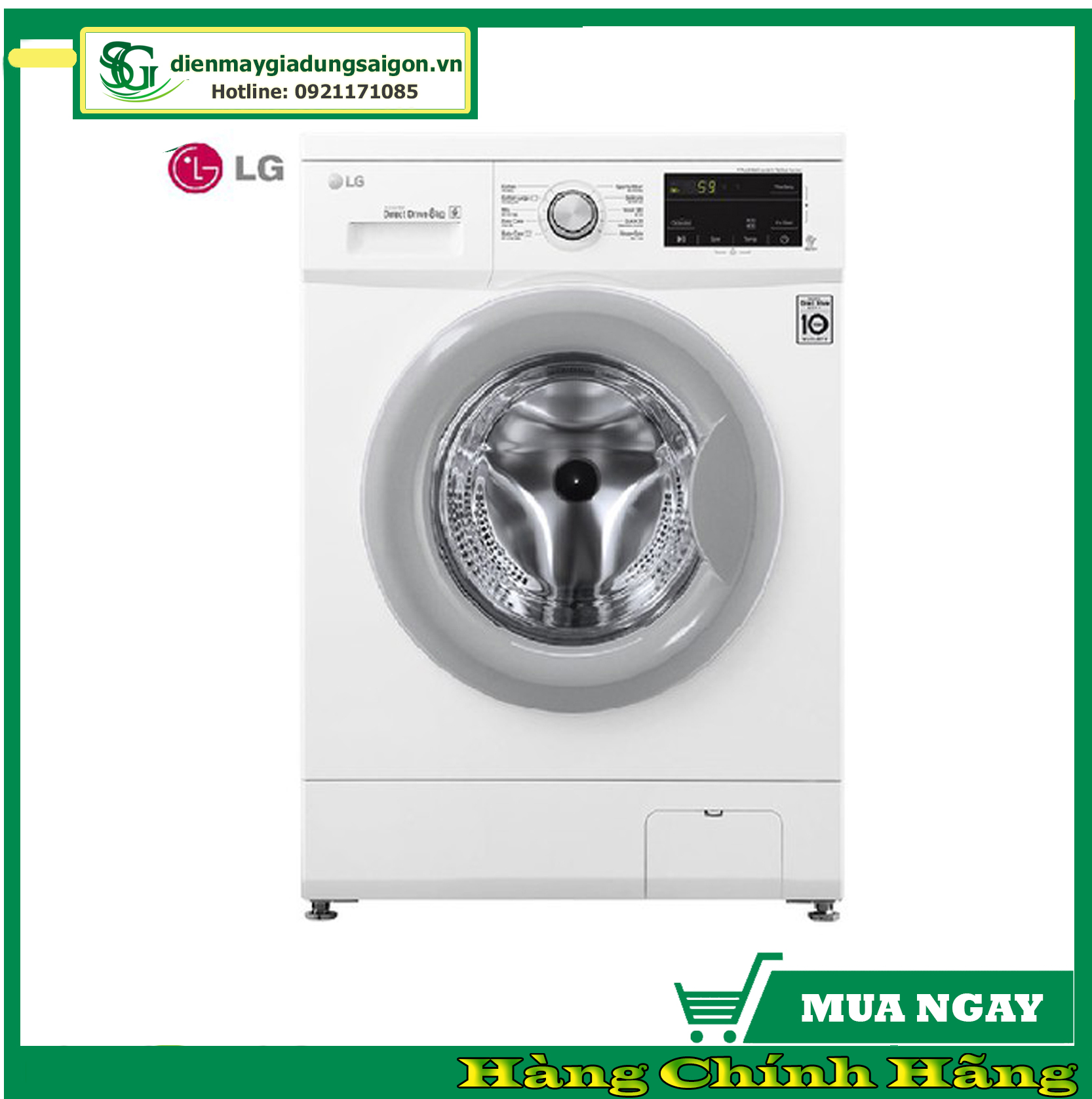 Máy giặt lồng ngang lg fm1209n6w - 9kg