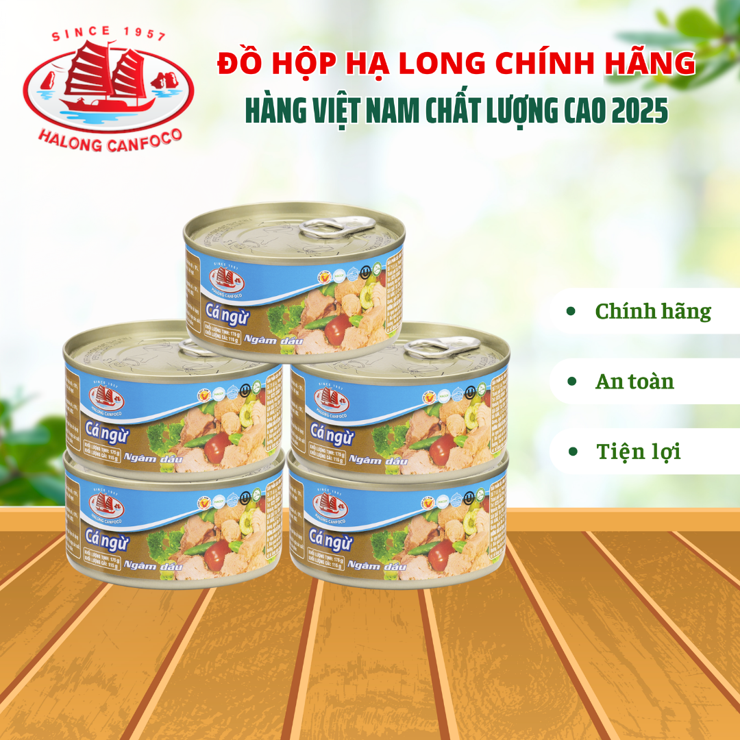 Combo 5 hộp cá ngừ ngâm dầu 175g - Đồ Hộp Hạ Long