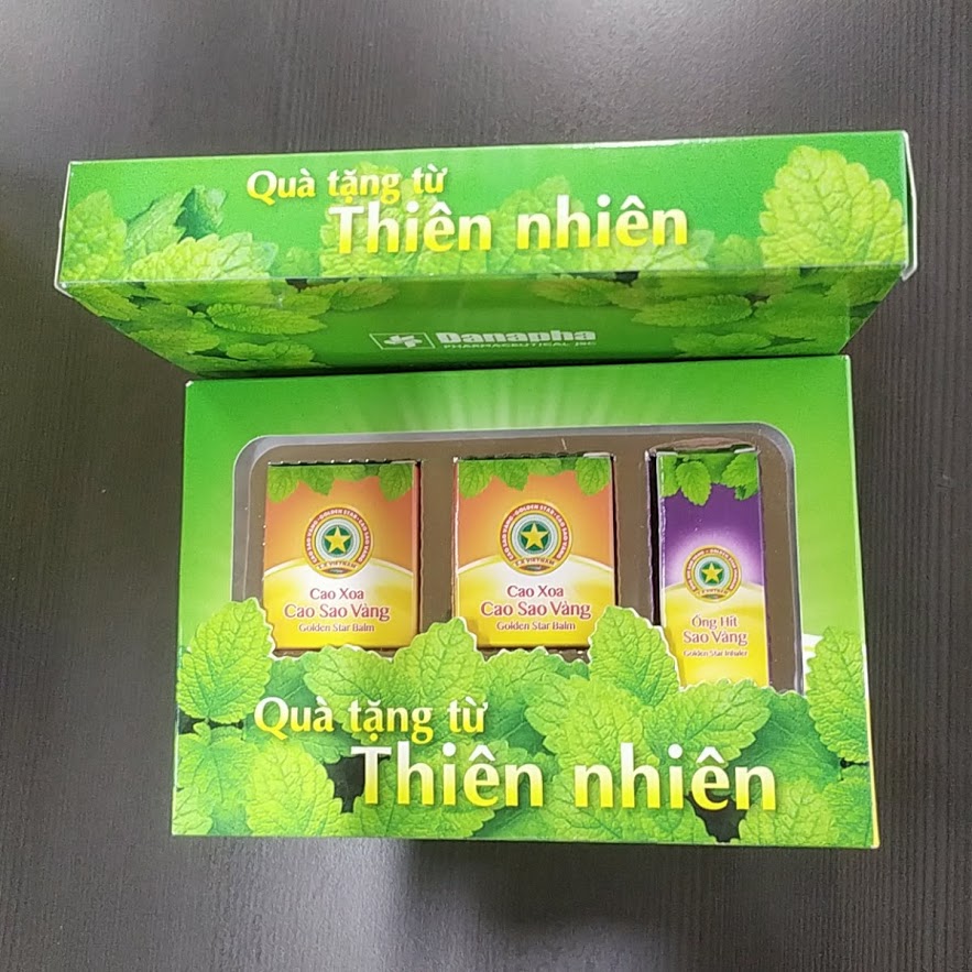 [HCM]Bộ quà tặng thiên nhiên Cao sao vàng + Ống hít sao vàng
