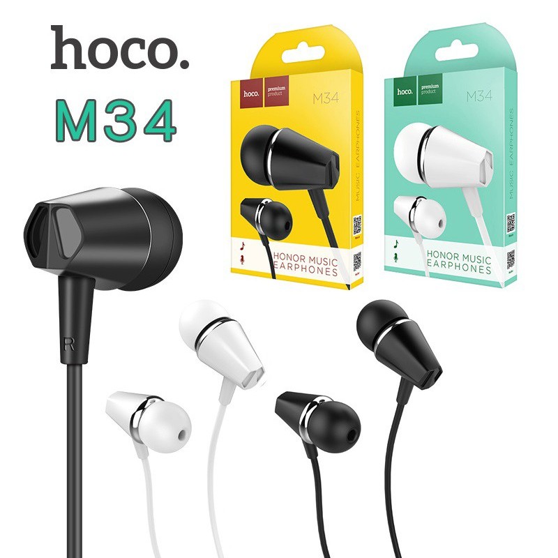 ⚡ tai nghe hoco m68 kèm mic - có dây rút gọn - hàng c.hính hãng ⚡