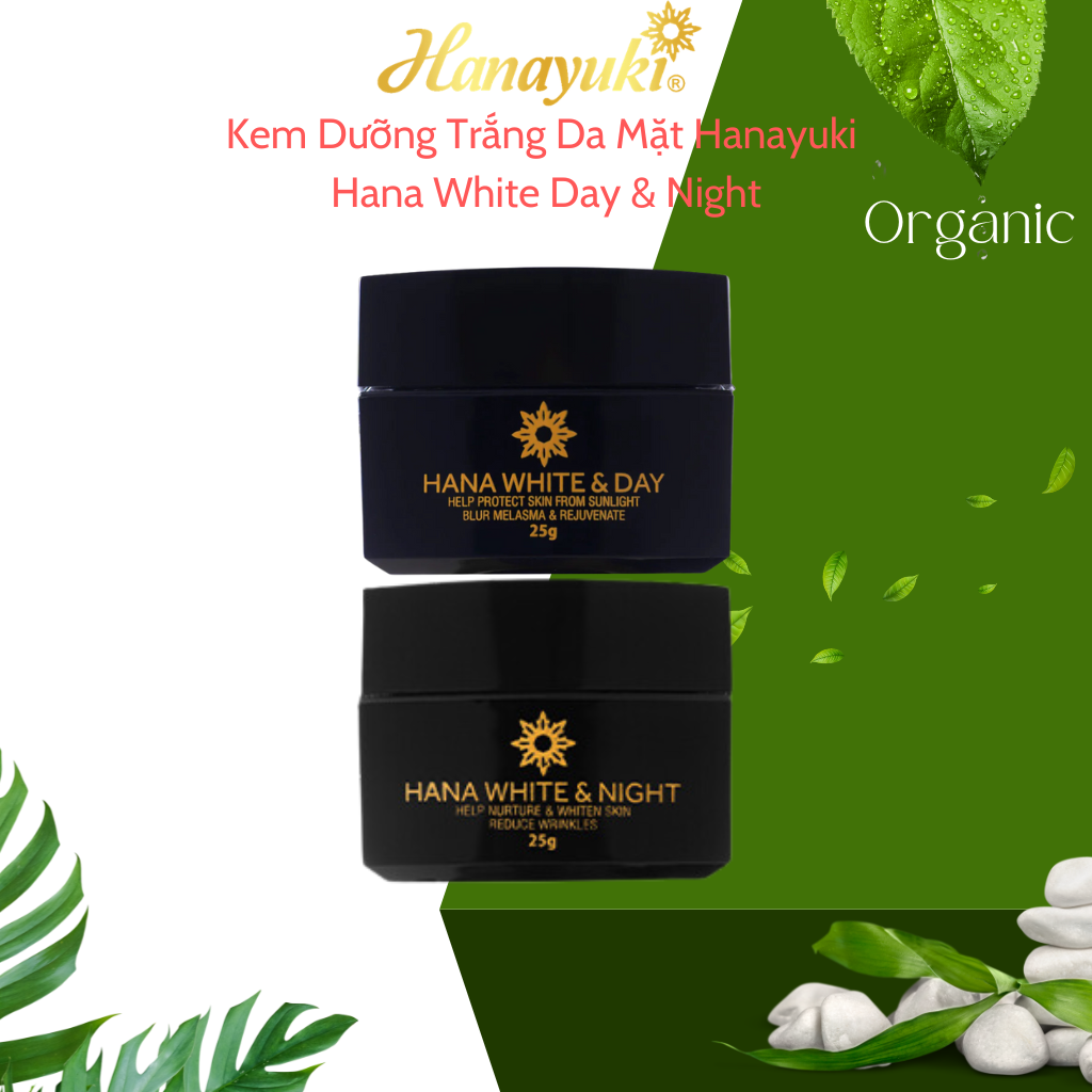 Kem hanayuki dưỡng ẩm trắng da ngày và đêm - hana white & day & hana white & night hanayuki chính hãng kem face dưỡng ẩm da mặt