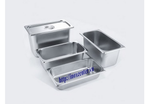Khay inox 1/3 buffet cao cấp độ sâu tùy chọn