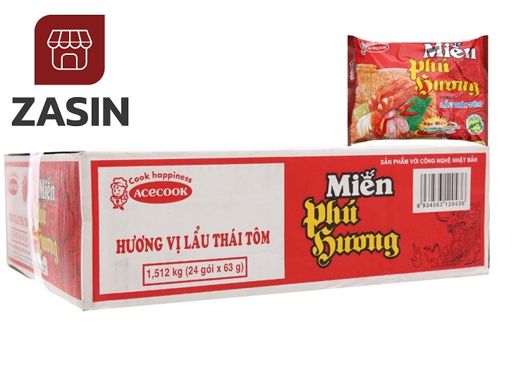 [HCM]Gíá 1 thùng Miến Phú Hương 24 gói vị Lẩu Thái Tôm