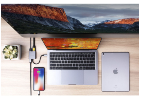 Cáp usb-c hub 4k hdmi 3-in-1