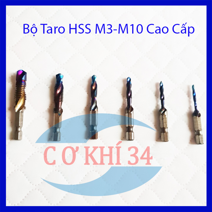 Bộ mũi khoan, bộ mũi taro hss cho máy khoan m3-m10